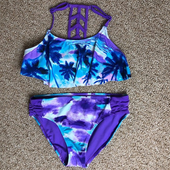Justice Other - Justice Swimi Bikini Girls 12 Purple Blue